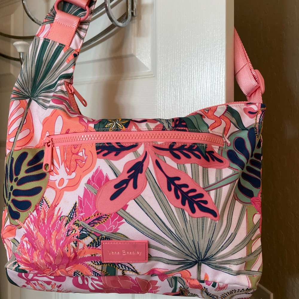 Vera Bradley Tropical Pink and Green Shoulder Bag